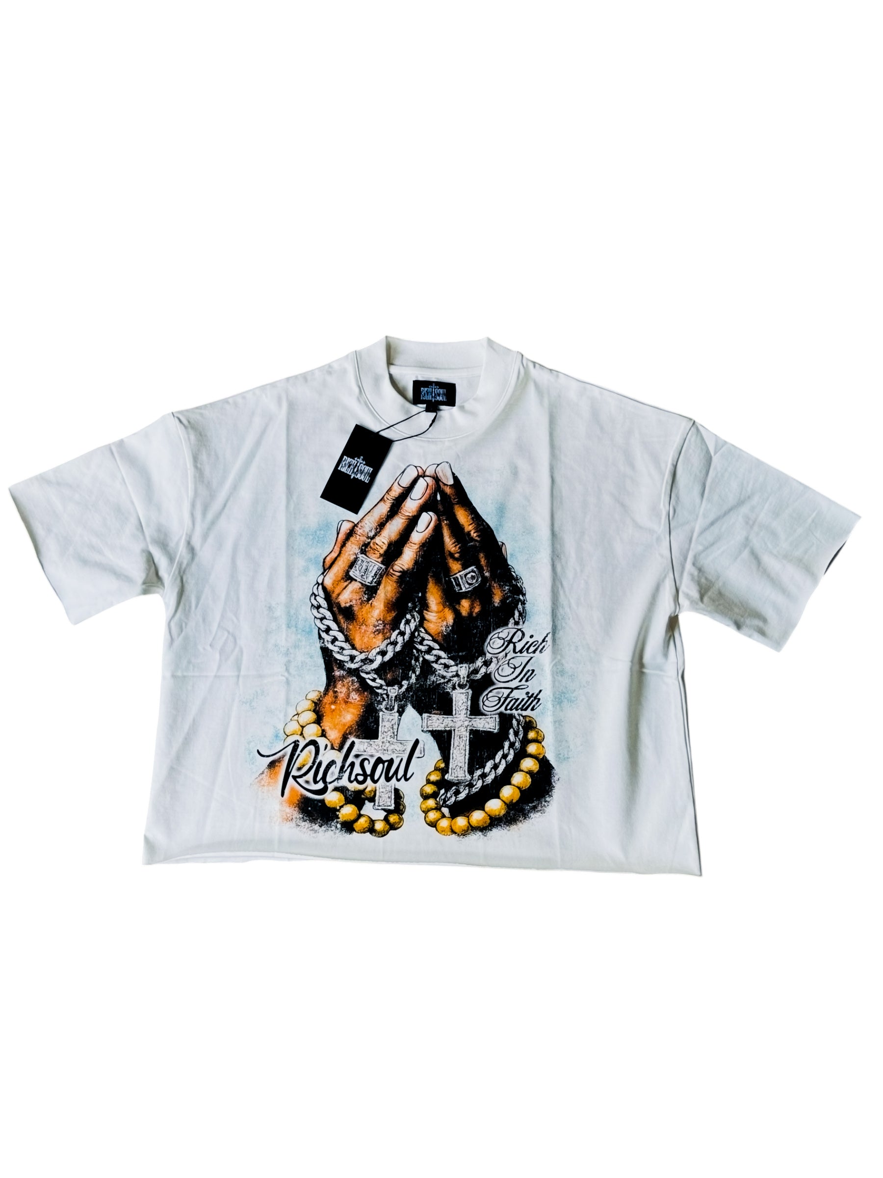 RICH IN FAITH WHITE TEE