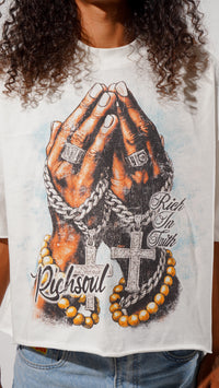 RICH IN FAITH WHITE TEE