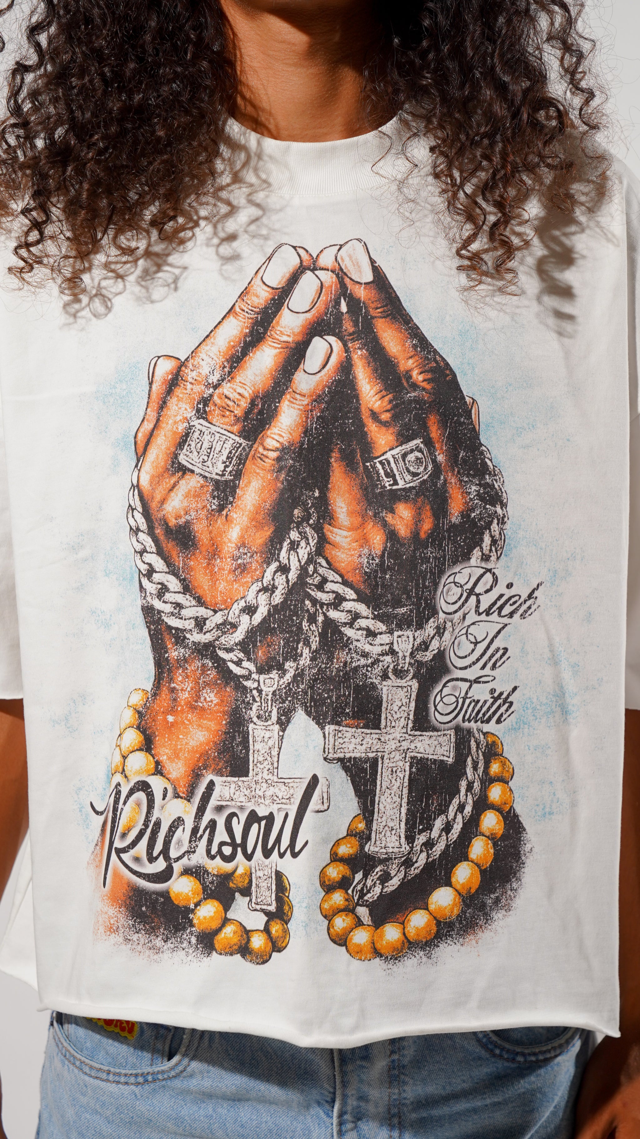 RICH IN FAITH WHITE TEE