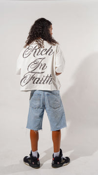 RICH IN FAITH WHITE TEE